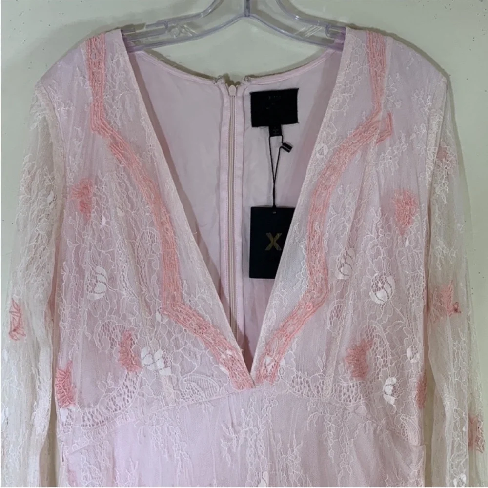X by NBD Ina Lace Mini Dress in Primrose Pink. Large. NWT. - Picture 3 of 11